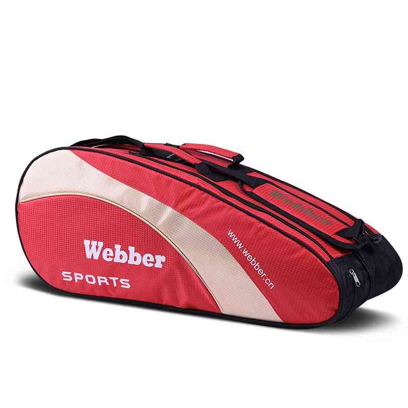 Tennis Badminton Racket Bag, Large Capacity Professional Training Storage