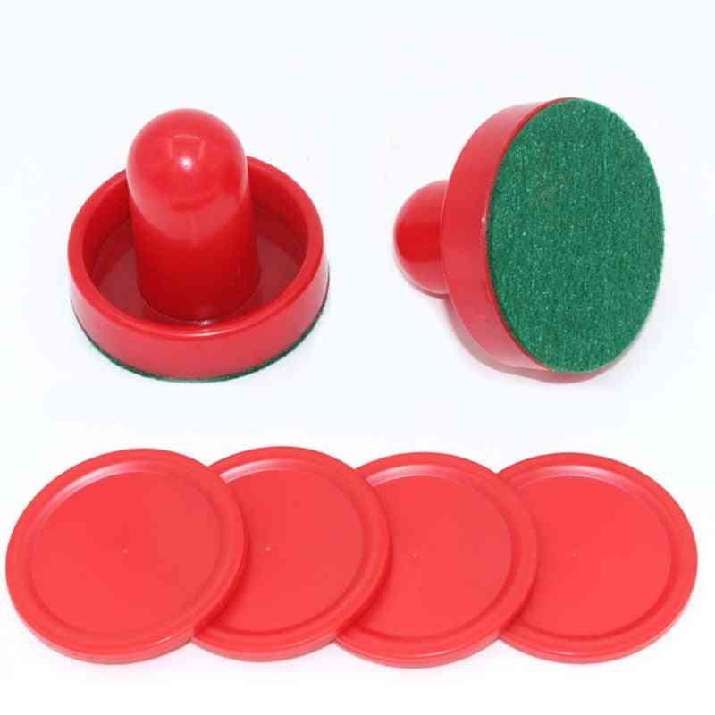 Mese de jocuri pentru hochei air hockey pentru petreceri acasă, înlocuire divertisment, accesorii împingător (roșu)
