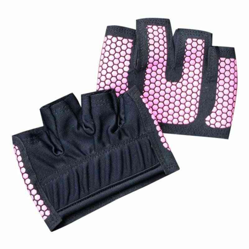 Unisex pół czteropalcowe, antypoślizgowe rękawiczki fitness / damskie