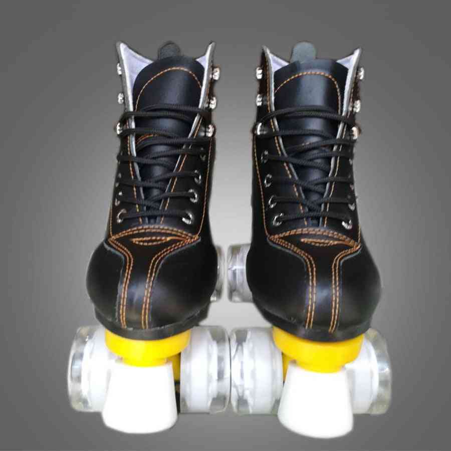 Double Line, Genuine Leather Roller Skates