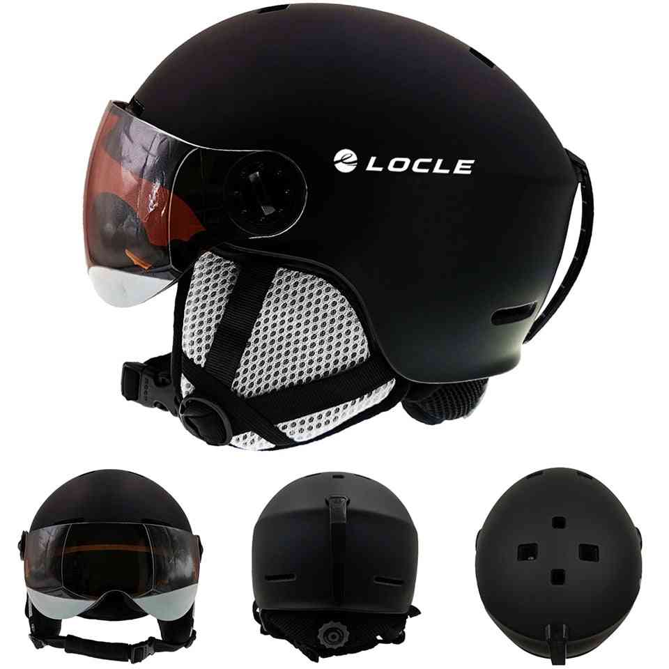 Skiing Snowboard Helmet, Integrally Molded Outdoor Sports Goggles