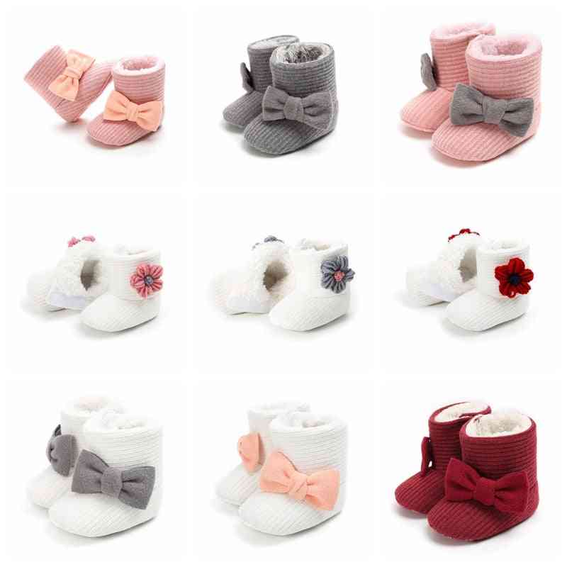 Cute Autumn & Winter Infants Shoes, Bow Knot Baby Boots