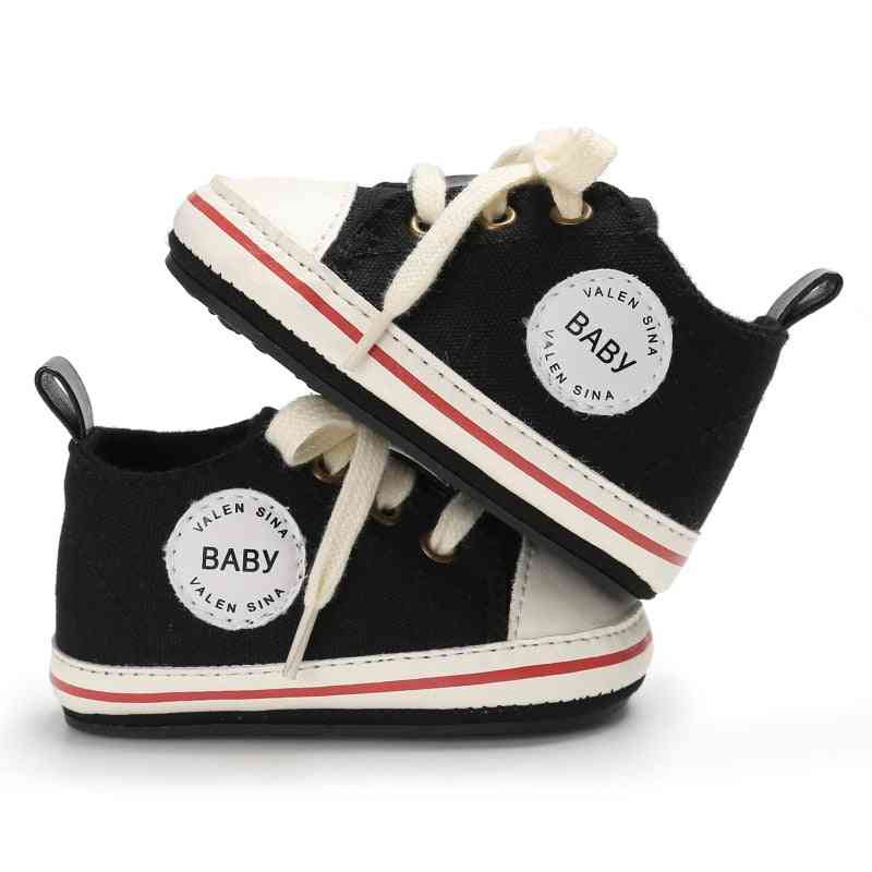 Newborn Baby Shoes-canvas Lace-up Sneakers