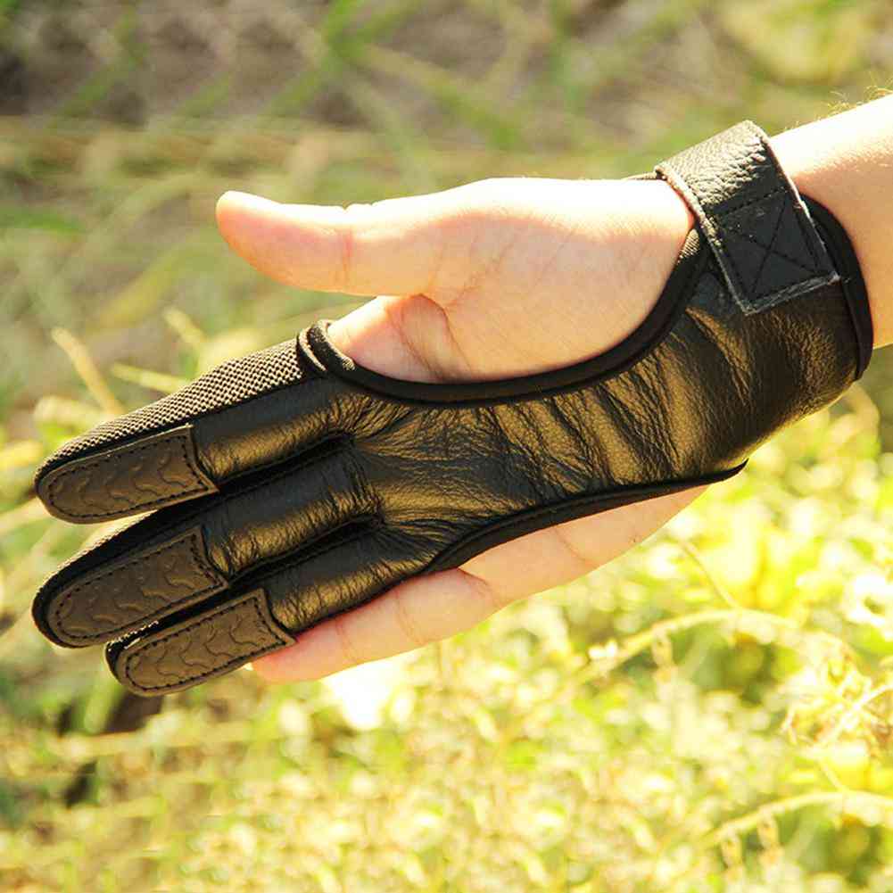 Professional, High Elastic, Leather Gloves For Archery