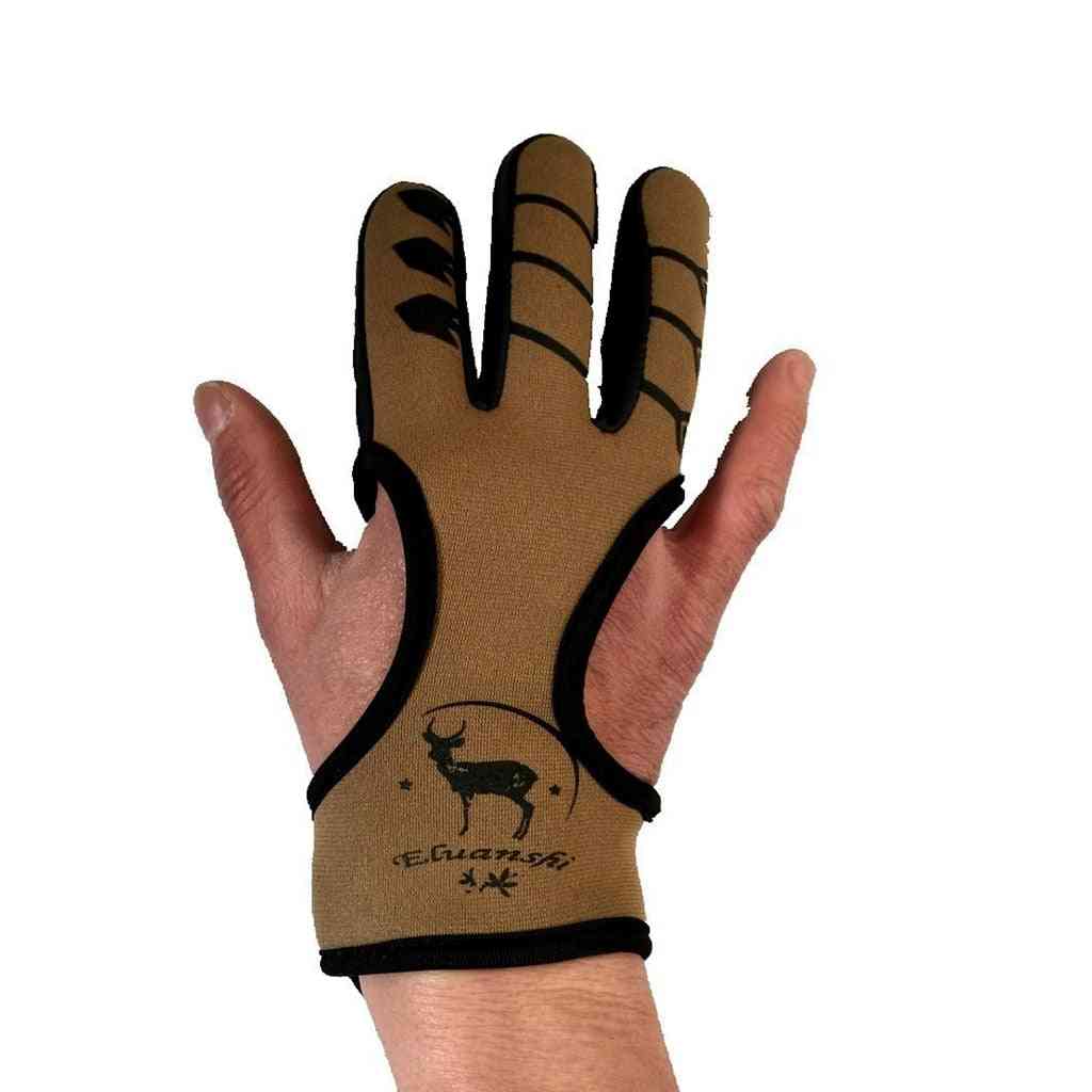 3 Fingers Protective Hand Gloves- Slingshot/archery