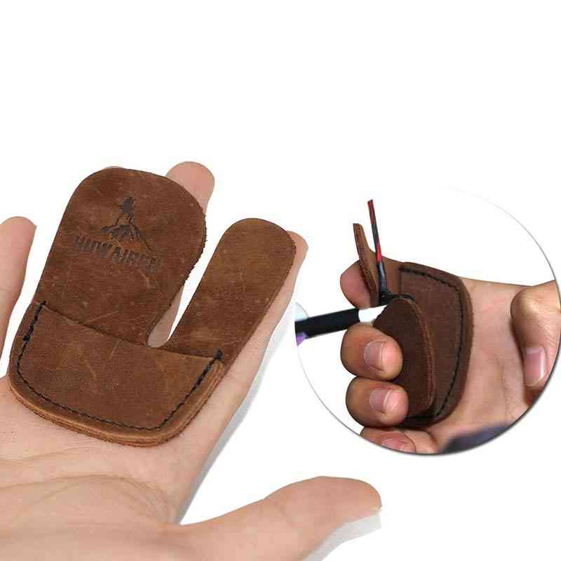 Durable Genuine Leather Archery Finger Protection Glove