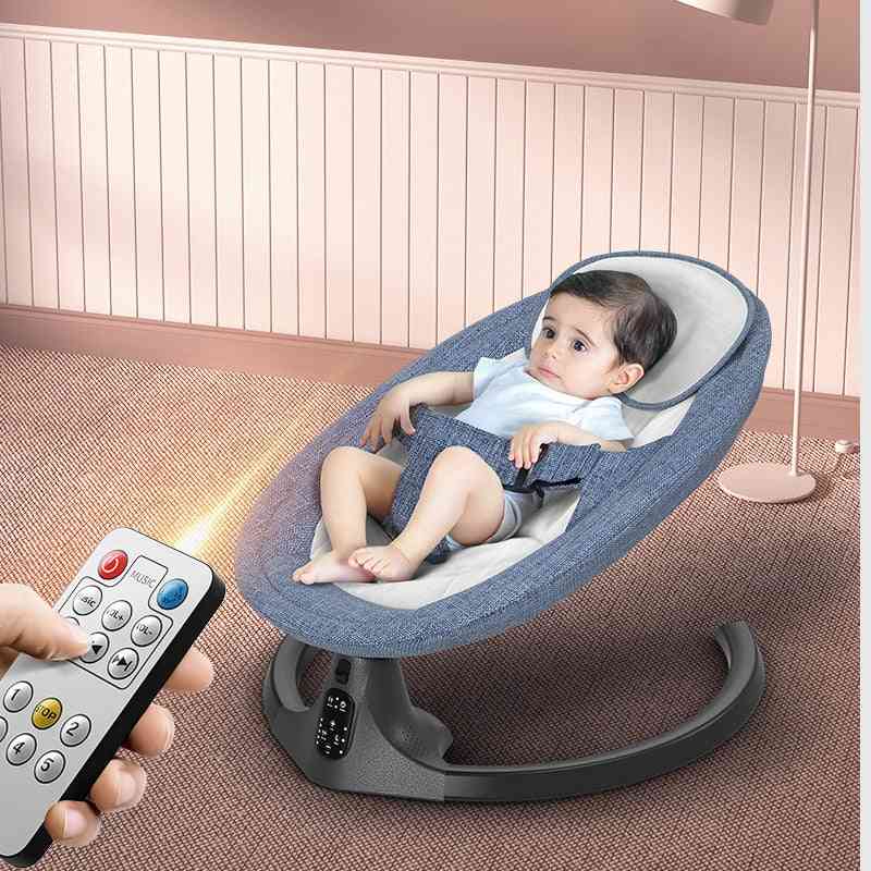 Baby elektrisk gungstol Bluetooth fjärrkontroll artefakt, nyfödd baby sova korg med musik