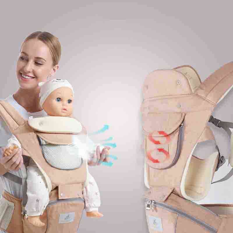 Ergonómikus hordozó hátizsák csípőülés újszülöttek számára, és megakadályozza, hogy az o típusú lábak megcsinálják a babakengurukat