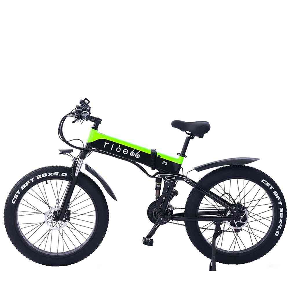 26 tommer mountainbike 1000w folde elektrisk cykel, utility cykel strandcykel