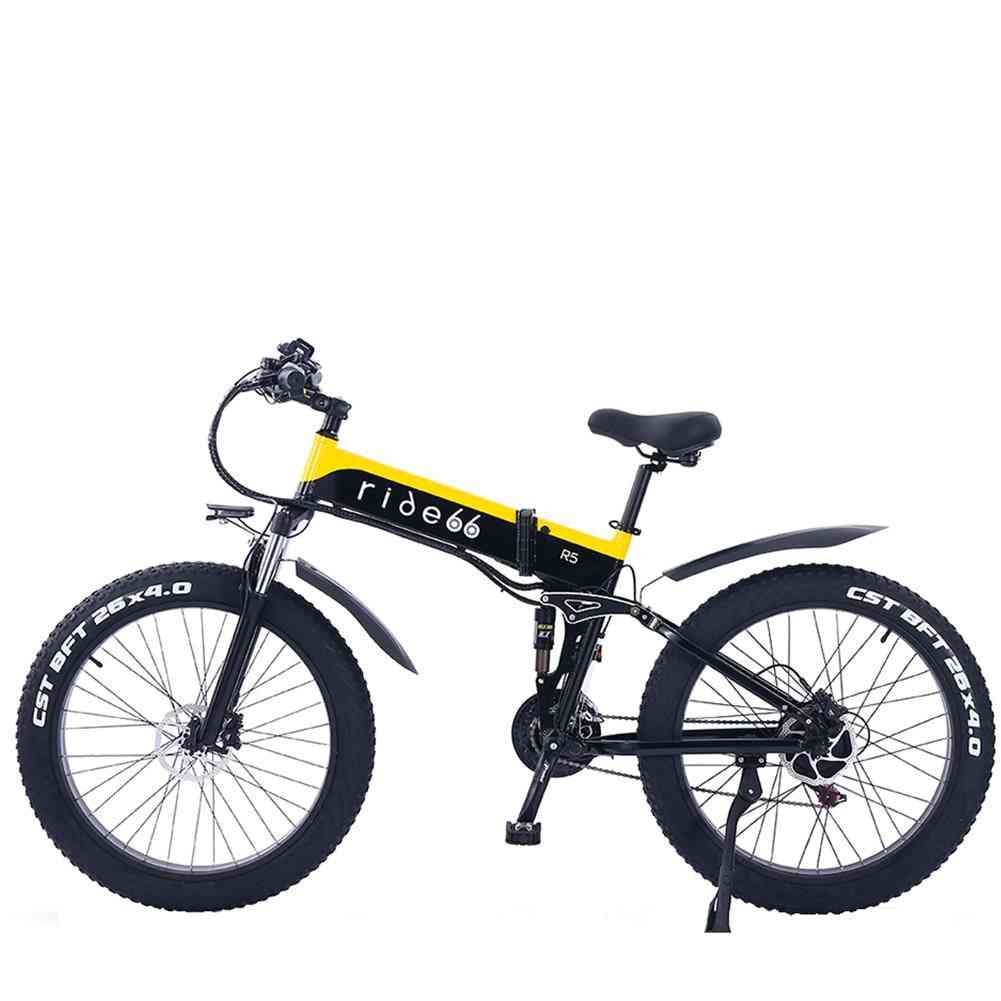 Bicicleta eléctrica plegable de la bici de montaña 1000w de 26 pulgadas, bici para uso general de la playa de la bici