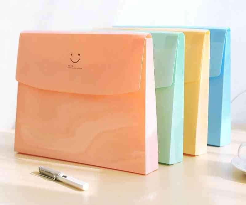 Smile Face File Folder Document Bag Paper Storage Holder