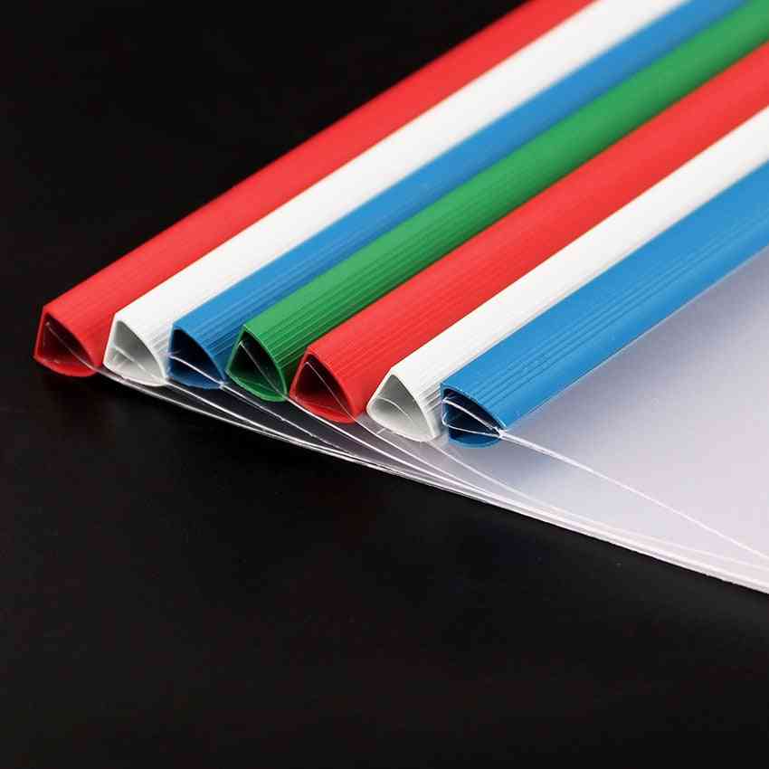 Waterproof Pull The Pole Clip File Folder Plastic Insert Pages Thicken