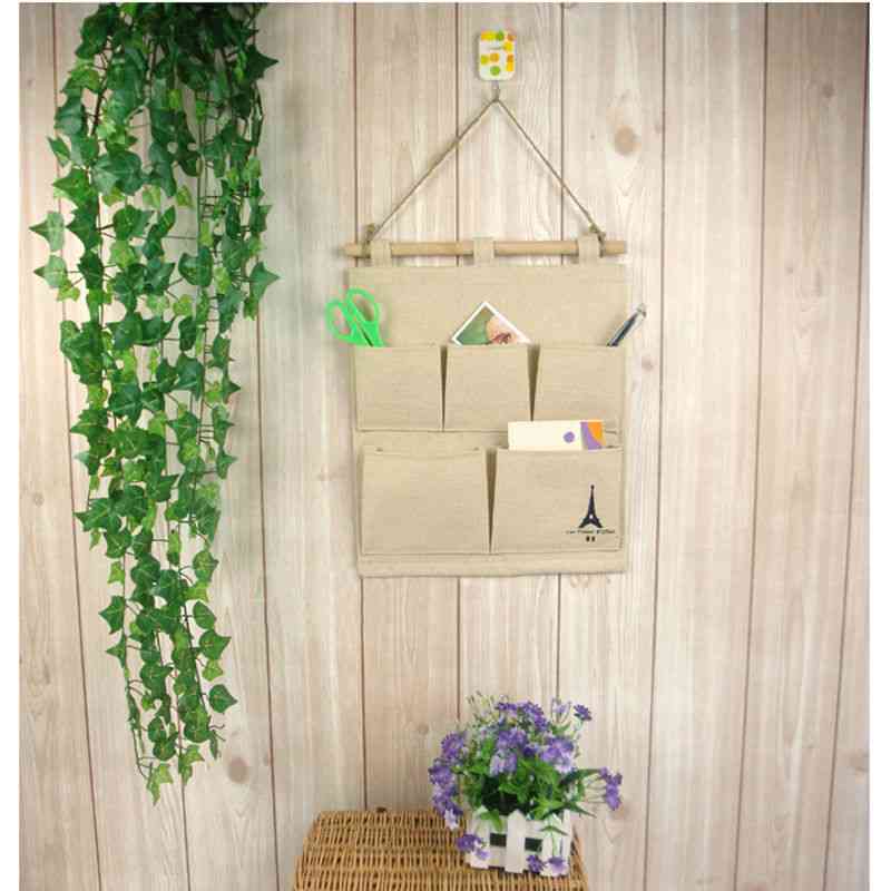 5 Pocket Cotton Wall Hanging Bags