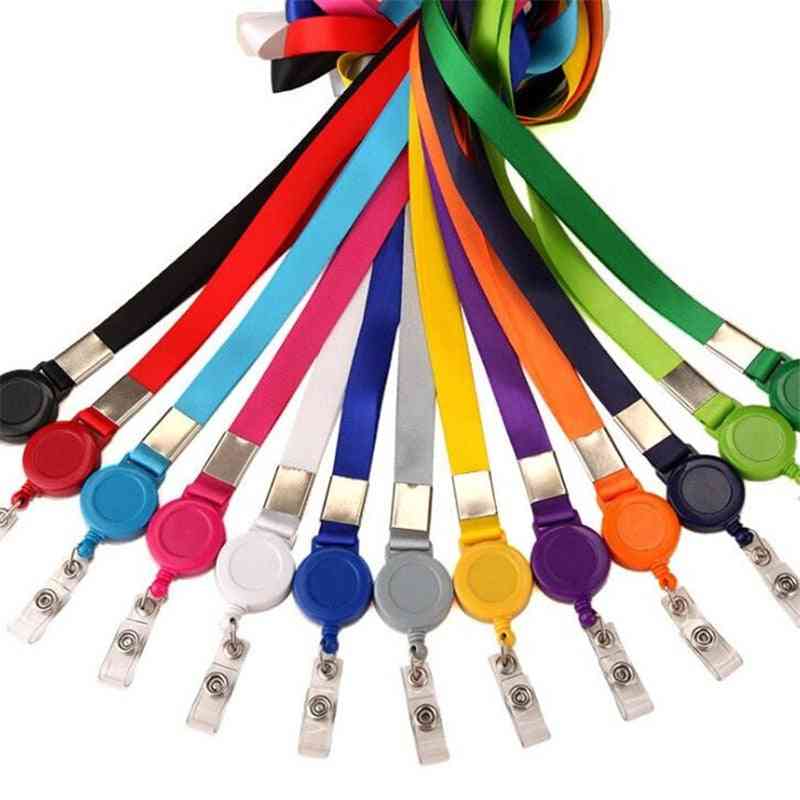 Retractable Lanyard Neck Strap For Badge Holder-office Supplies