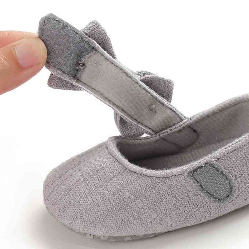 Baby First Walkers odzież buty dla niemowląt, noworodki dziewczynki Princess Bowknot solidne miękkie buty