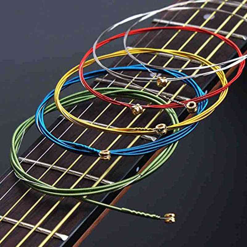 Acoustic Guitar Strings Rainbow Colorful E-a Acoustic Folk Classic Multi Color