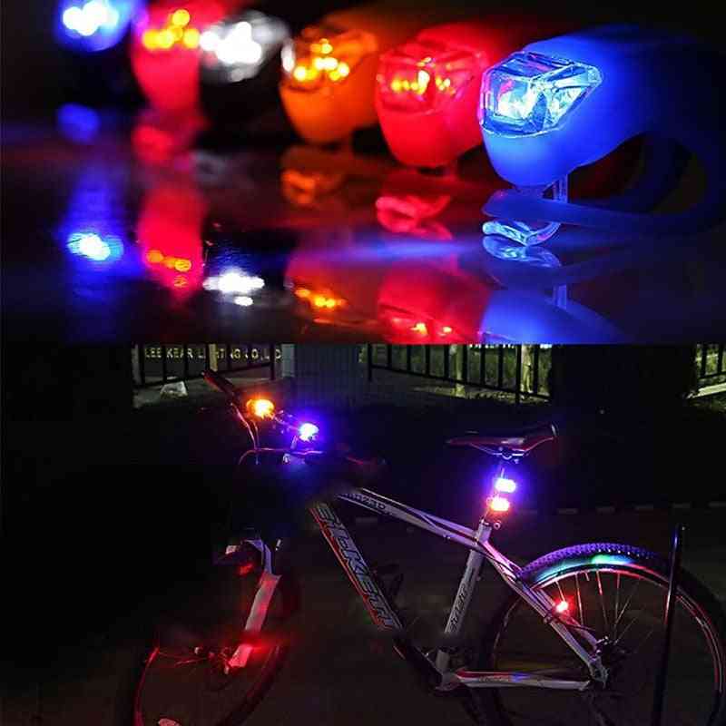 Lumină față bicicletă, led din silicon, lumină bicicletă roată spate cap, impermeabilă, ciclism cu baterie, lampă accesorii
