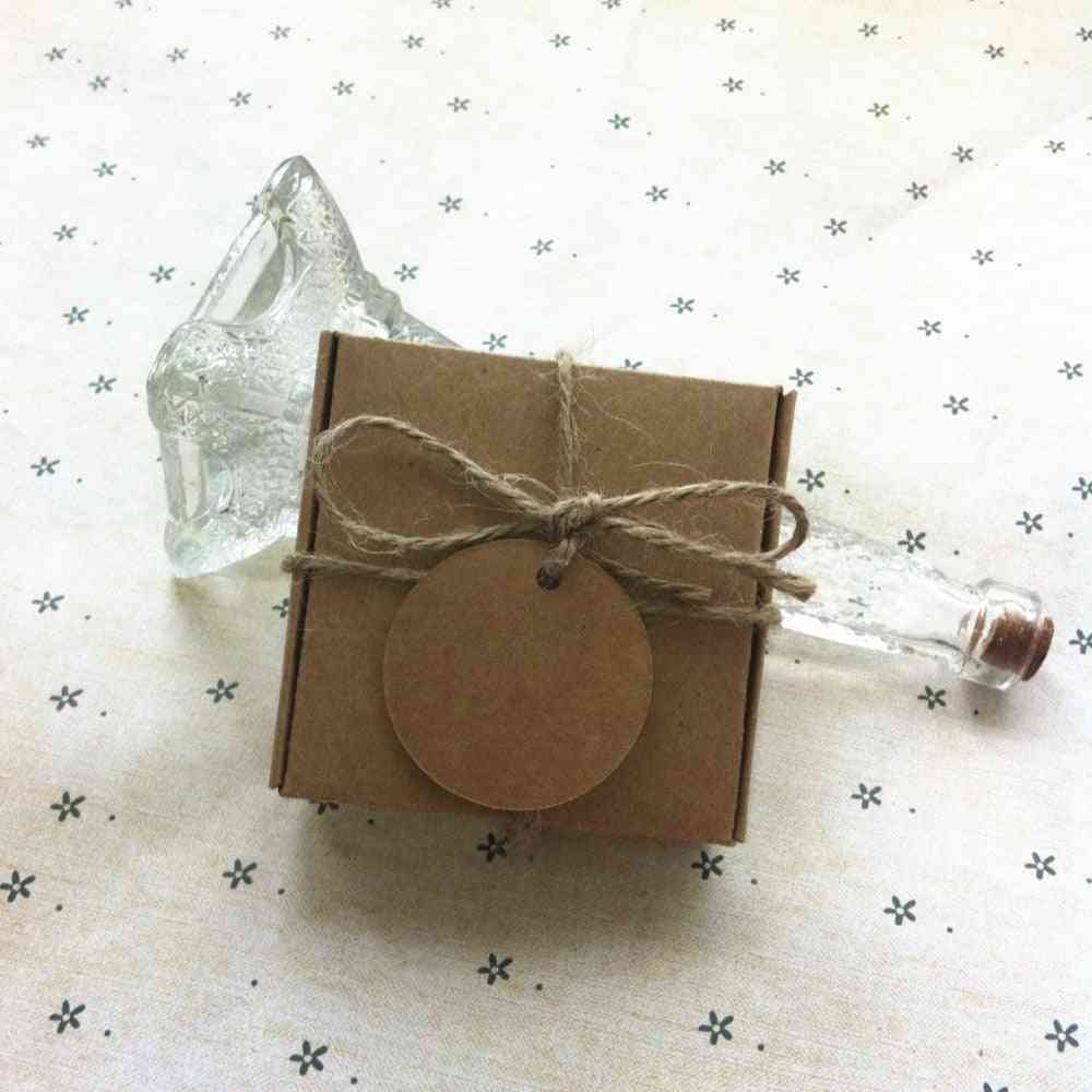 50st blank presentförpackningspapperslåda, kraftpapper bröllopsfest favoriserar förpackningsbox