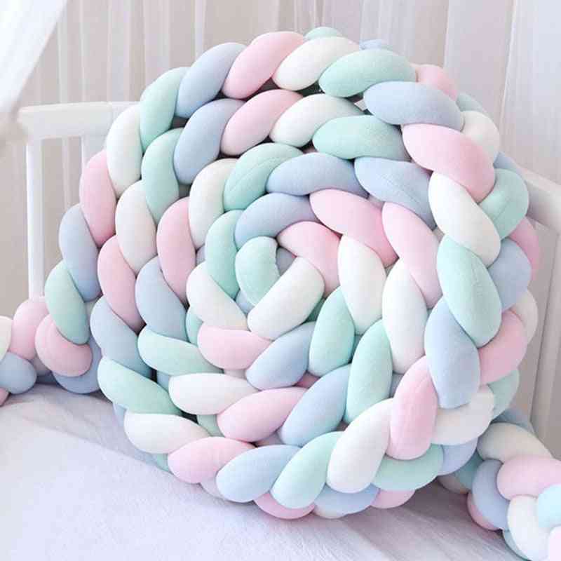 Long Knotted 4 Braid Bed Bumper Pillow