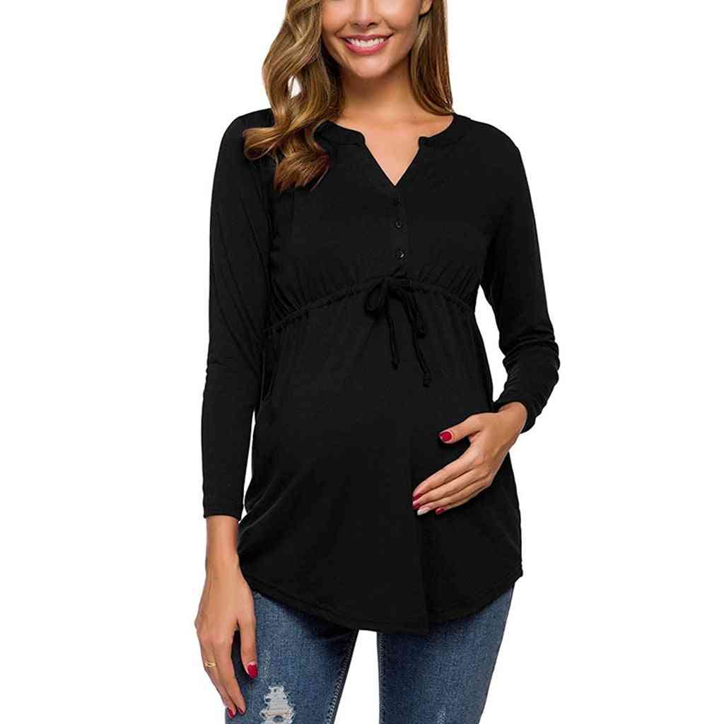 Women Long Sleeve Nursing Tops / Shirt For Breastfeeding