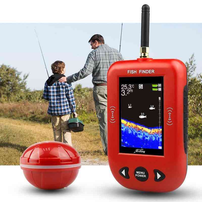 Sonar inalámbrico portátil buscador de peces para profundidad, rango de distancia detección de peces en el lago
