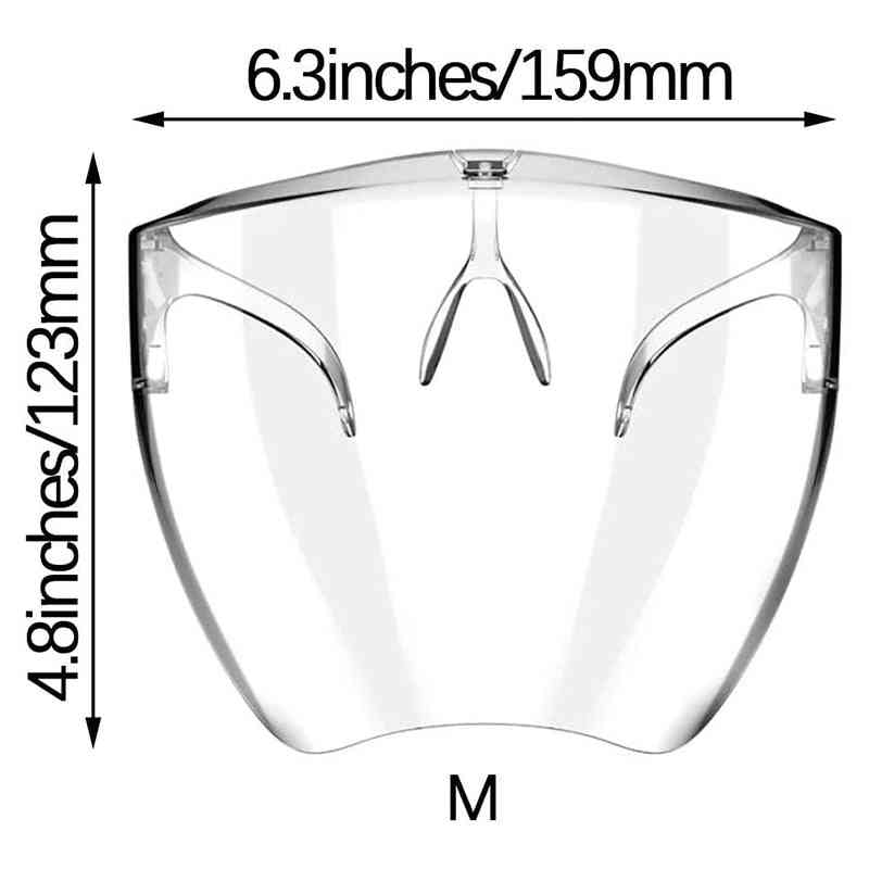 Hordozható és könnyű, teljes arcvédő pajzs / védőszemüveg