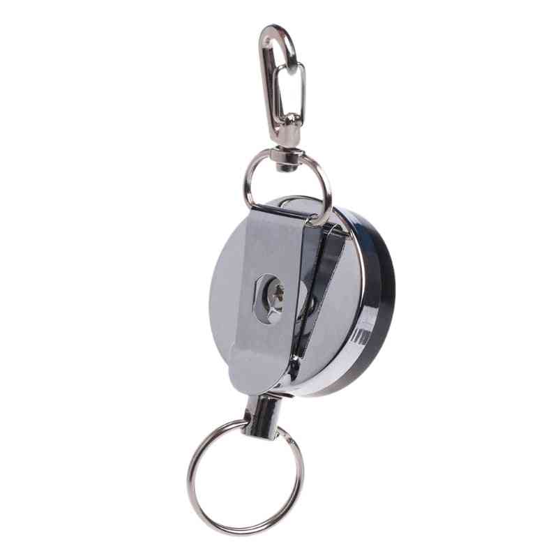 Retractable Steel Cable-zinger Key Ring