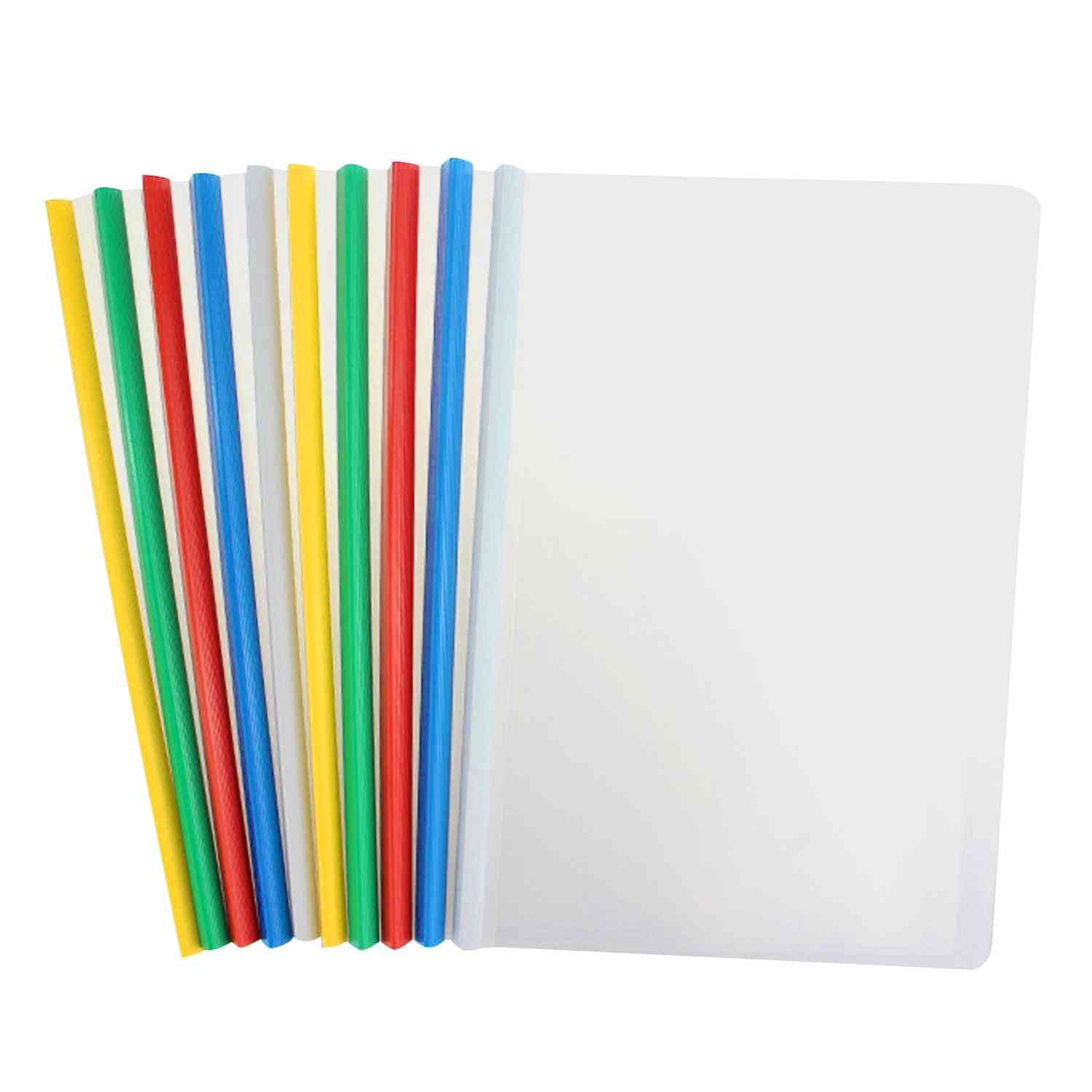 A4 Clear Plastic File Folder With Sliding Bar-report Covers For Display