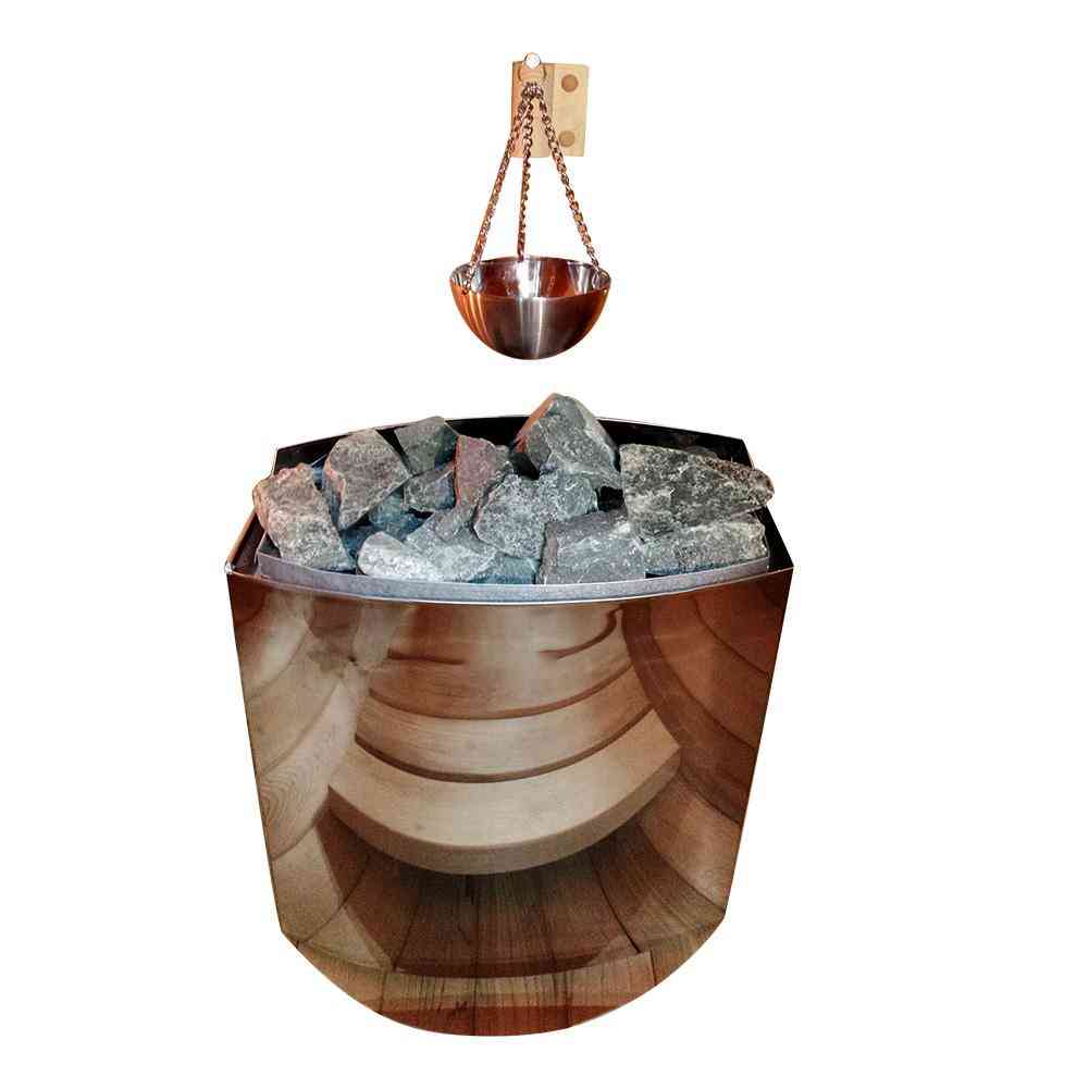 Sauna aromathérapie bol d'huile tasse en acier inoxydable support essentiel matériau en bois
