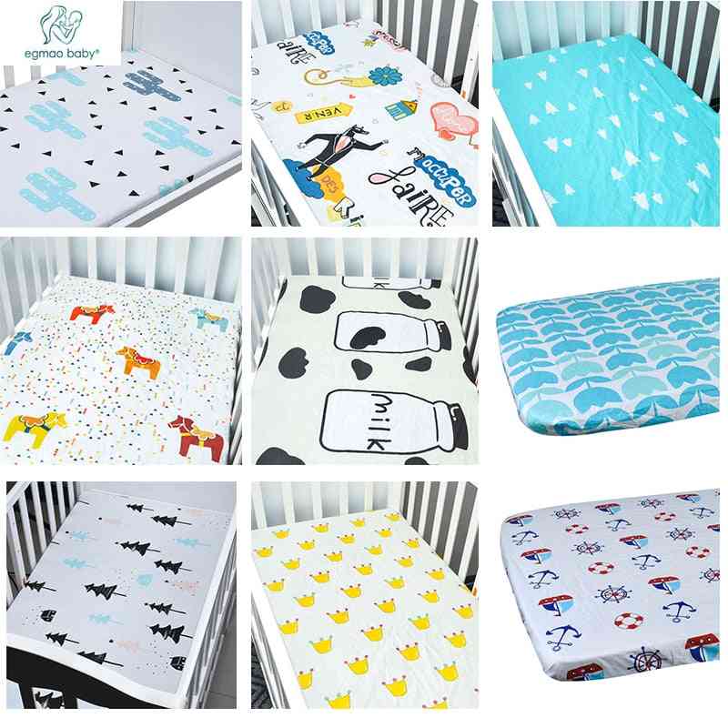 High Quality Cotton Baby Crib Sheets, Bedding Set