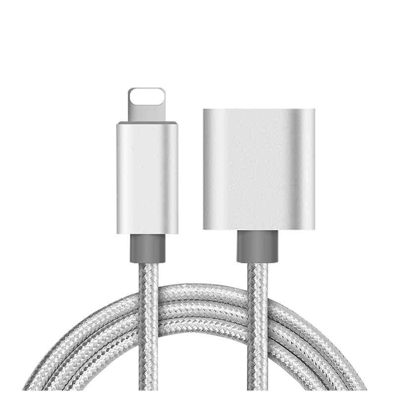 Lightning Port Extension Cable Male To Female Extender, Charging Adapter Passing Audio Video Data