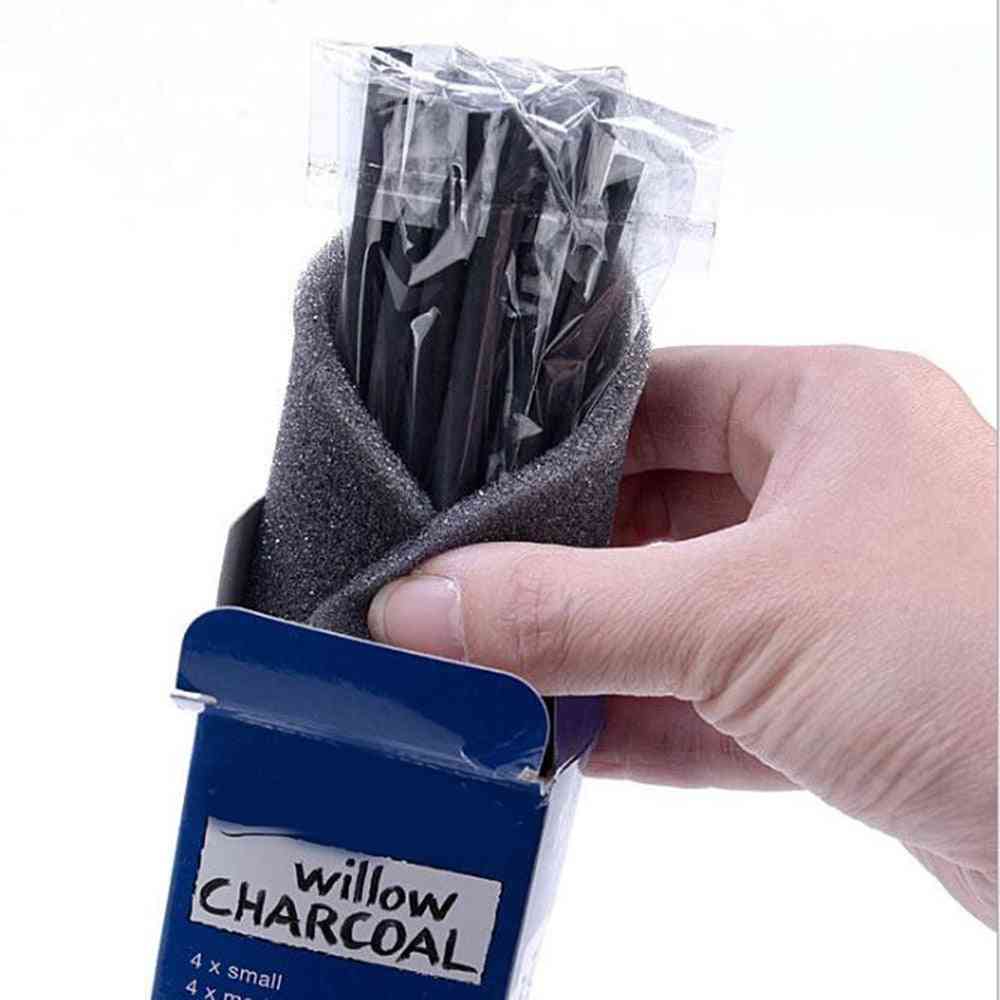 12 Pc Charcoal Sticks Cotton Willow Sketch Charcoal Pencils For Drawing Painting