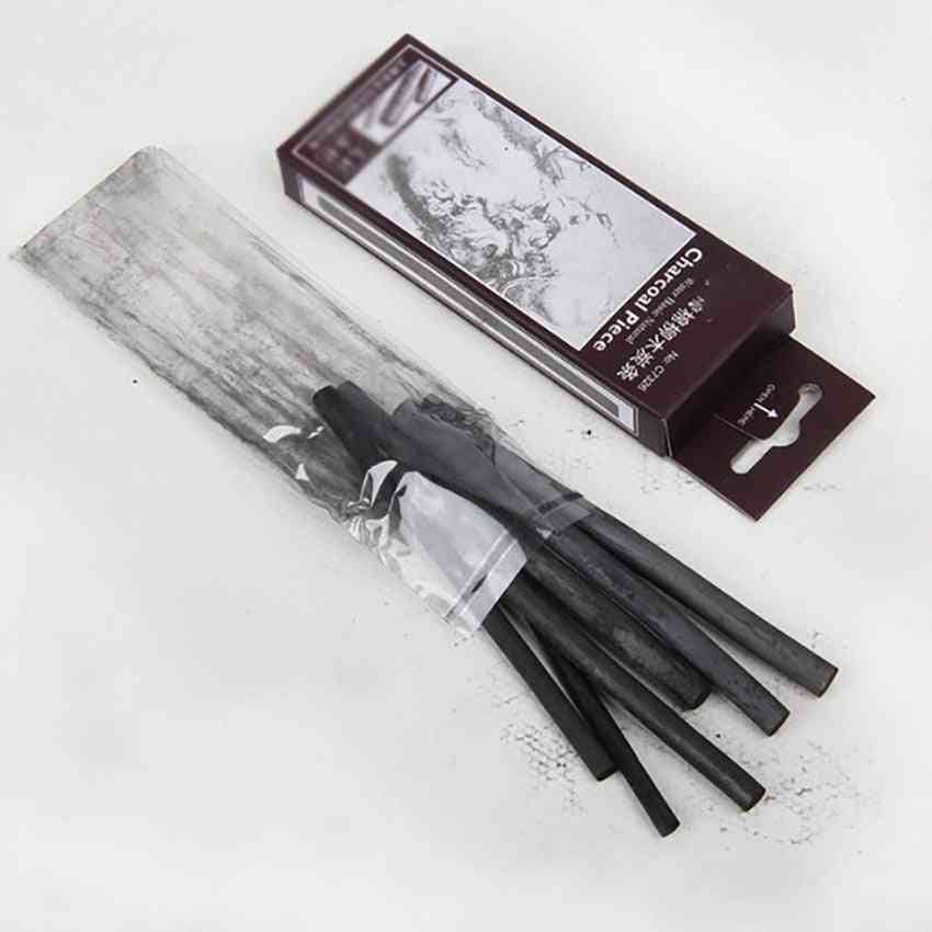 6pcs/set 11*0.7cm Sketching Charcoal Strips Cotton Willow Charcoal Bars For Artist