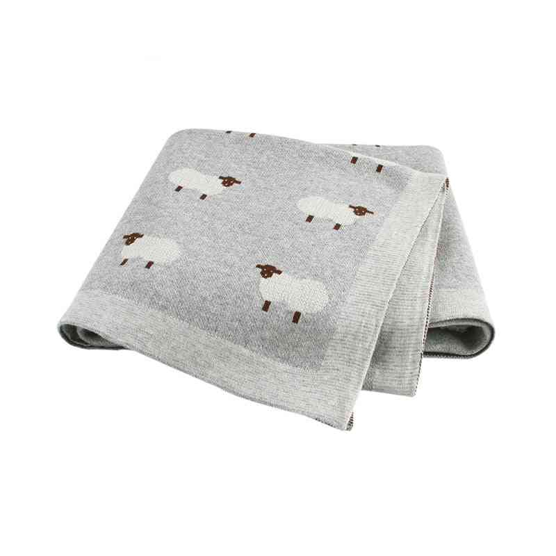 Knitted Newborn Swaddle Stroller Bedding Wrap Baby Blankets