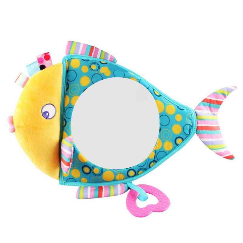 Adjustable Baby Car Back Seat, Mirror Fish Plush Safety-view Monitor Safety Protection