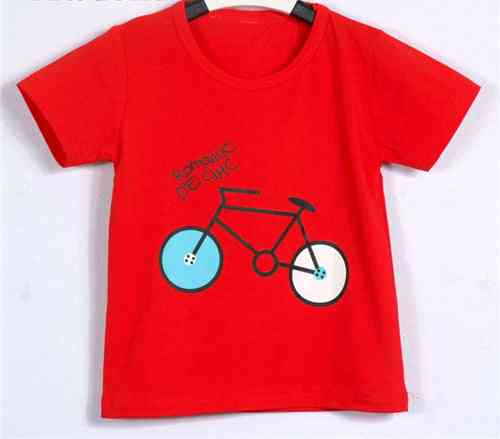 Kurzarm-T-Shirts mit Fahrradmuster für
