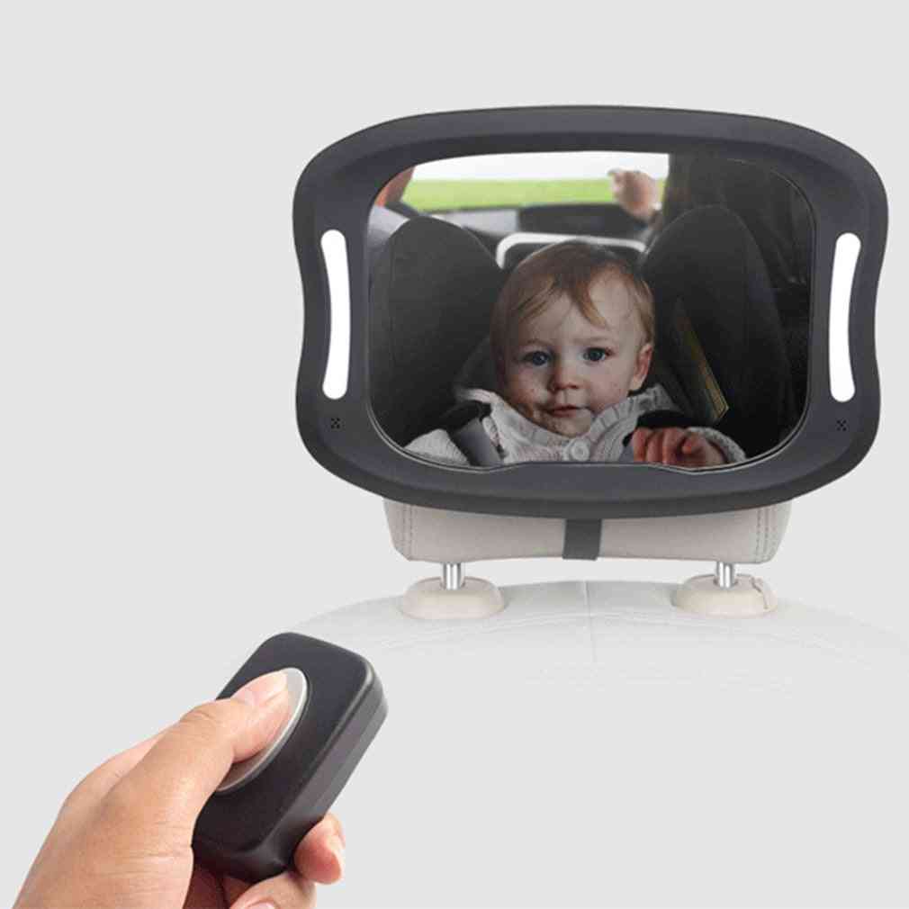 Remote Led Lights Acrylic Abs 360 Degree Rotation Baby Rearview Mirror