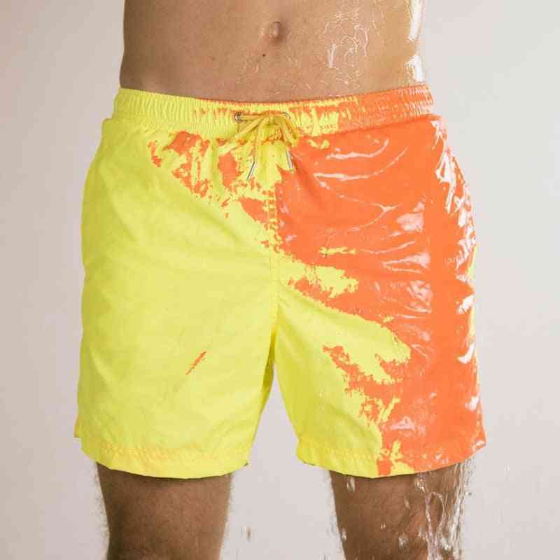 Quick Drying And Color Changing Swim Trunks/shorts For Men