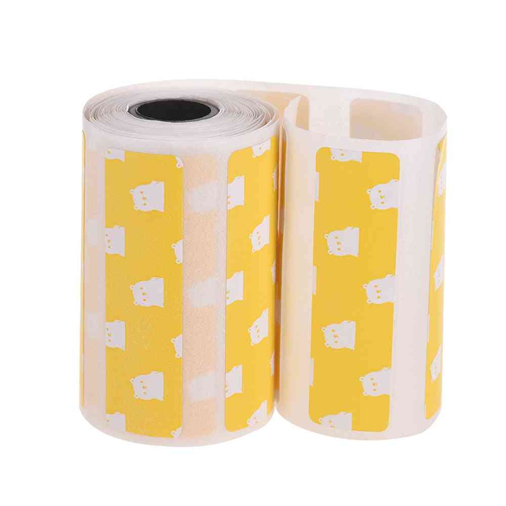 Cute Cartoon Direct Thermal Labels Roll Strong Adhesive Sticker