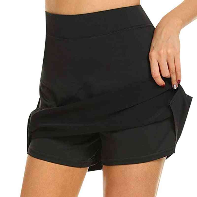 Women Active Quick Dry Female Running Tennis Skirt With Short