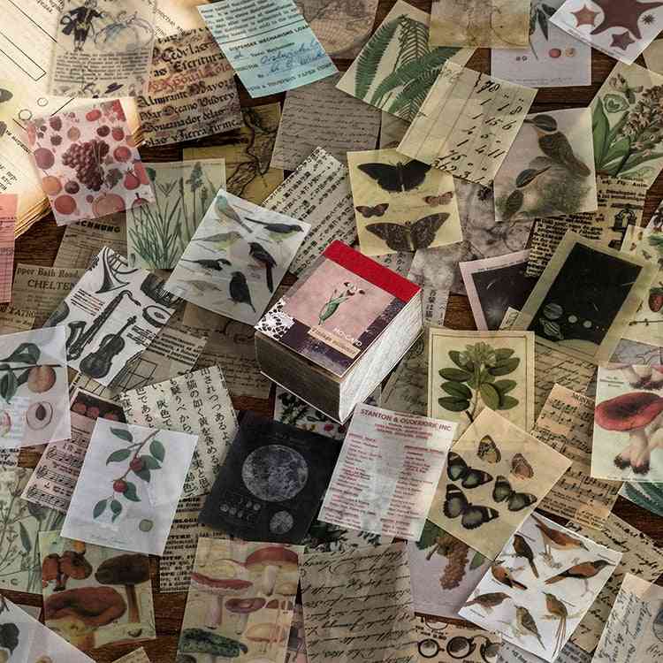 Fantasía vintage mini scrapbooking / fabricación de tarjetas / proyecto de diario diy kraft retro tarjeta de papel para escribir