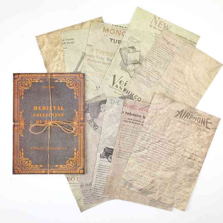 Vzory starožitného stredovekého evidenčného listu scrapbooking / výroba kariet