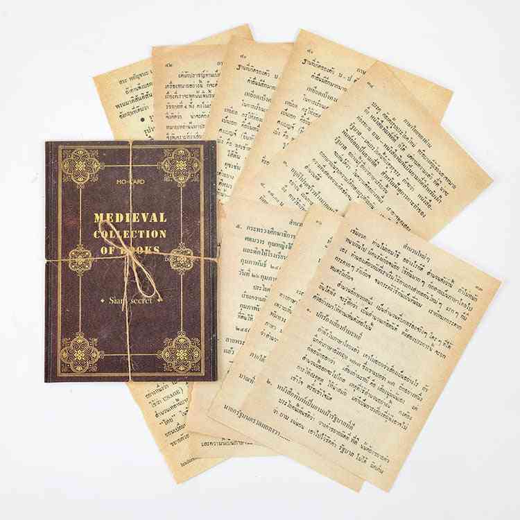 Vzory starožitného stredovekého evidenčného listu scrapbooking / výroba kariet
