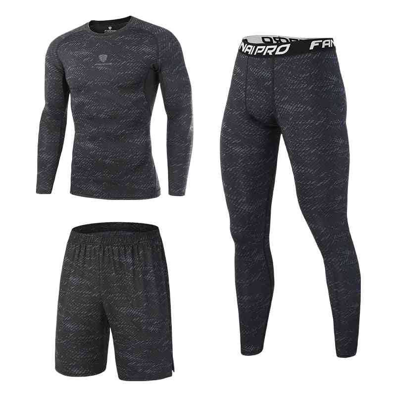 Compression Men's Sport Suits Quick Dry Fit Running Set