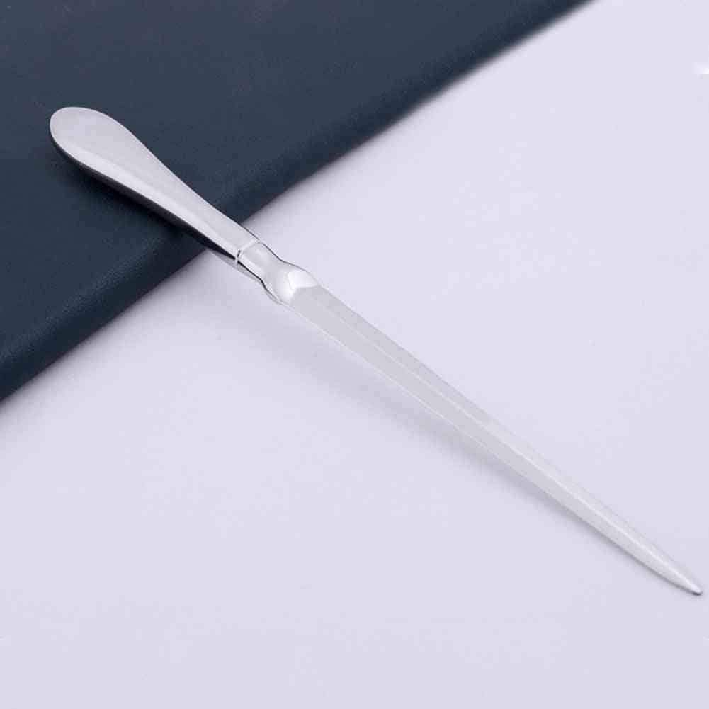 Stainless Steel Universal Letter Opener, school Lightweight Slitter Practical Hand Cutter, Office Solid Envelope Knife Silver
