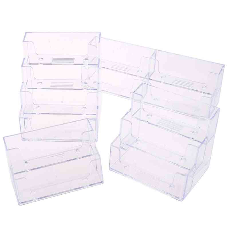 Stand Clear Transparent Display Business Card Holder