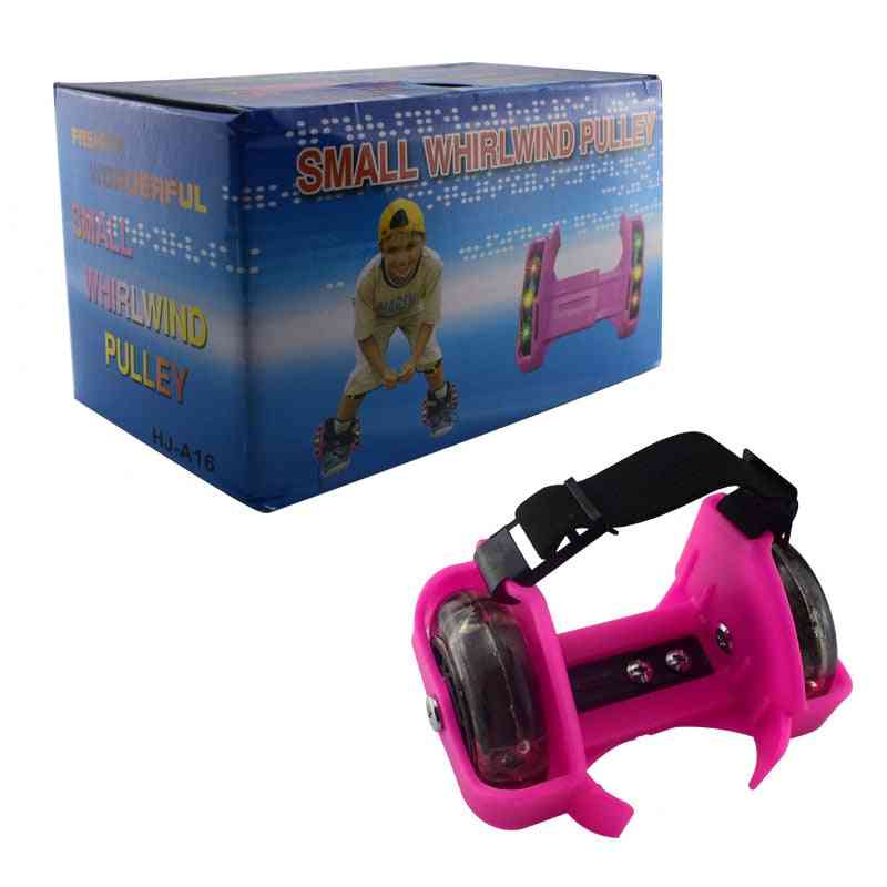 Kids Pulley/ Shoes Safe Durable Skating Flashing Roller Tool