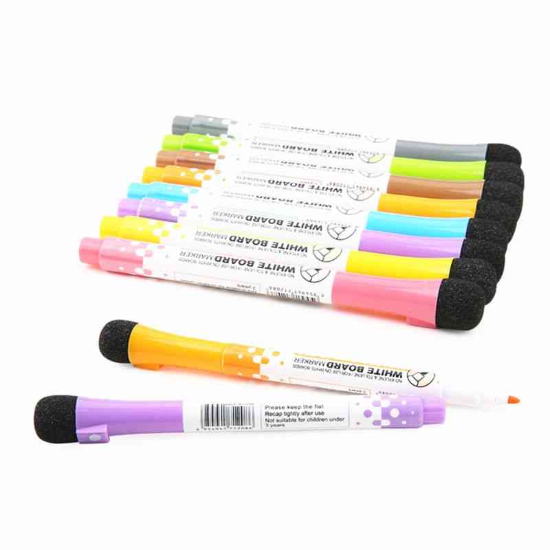 8pcs Magnetic Dry Erase Markers For White Board / Teachers