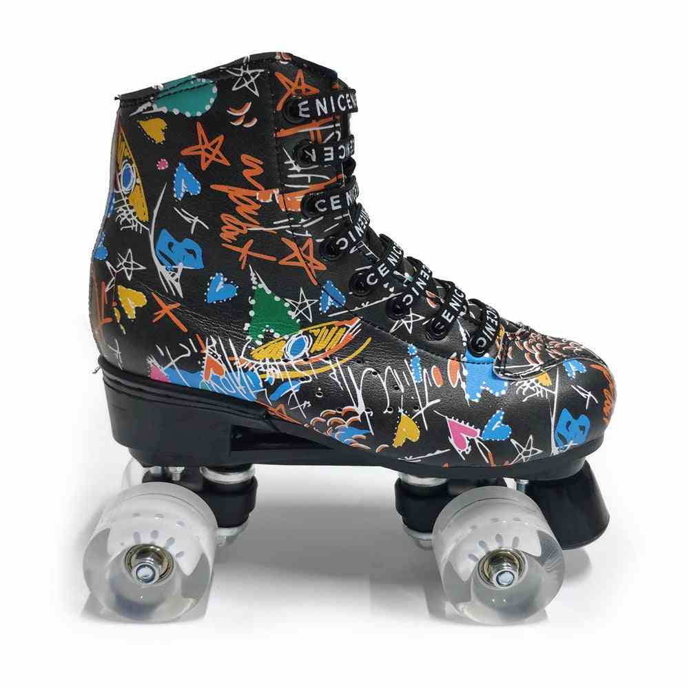Patines de ruedas zapatos de patinaje de doble hilera
