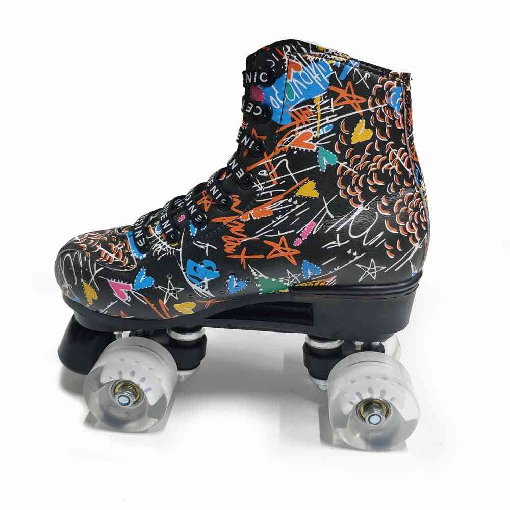 Roller Skates Double Row Skating Shoes